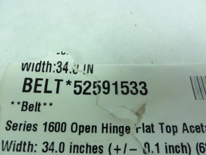 Intralox 52591533; Conveyor Belt; 14.01 Ft Length; 34" Width