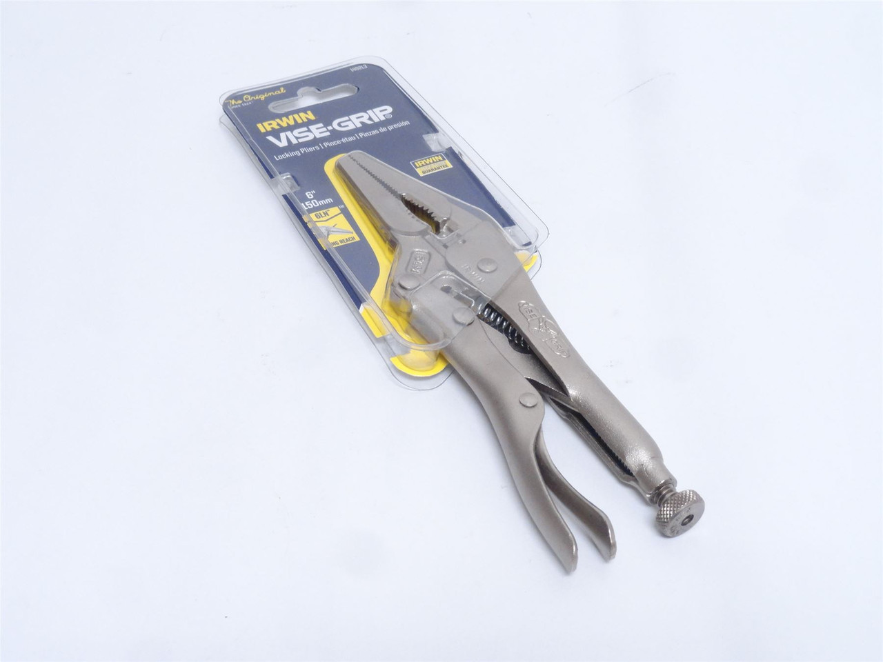 Irwin 1402L3; Long Nose Locking Pliers W/Wire Cutters; 6"