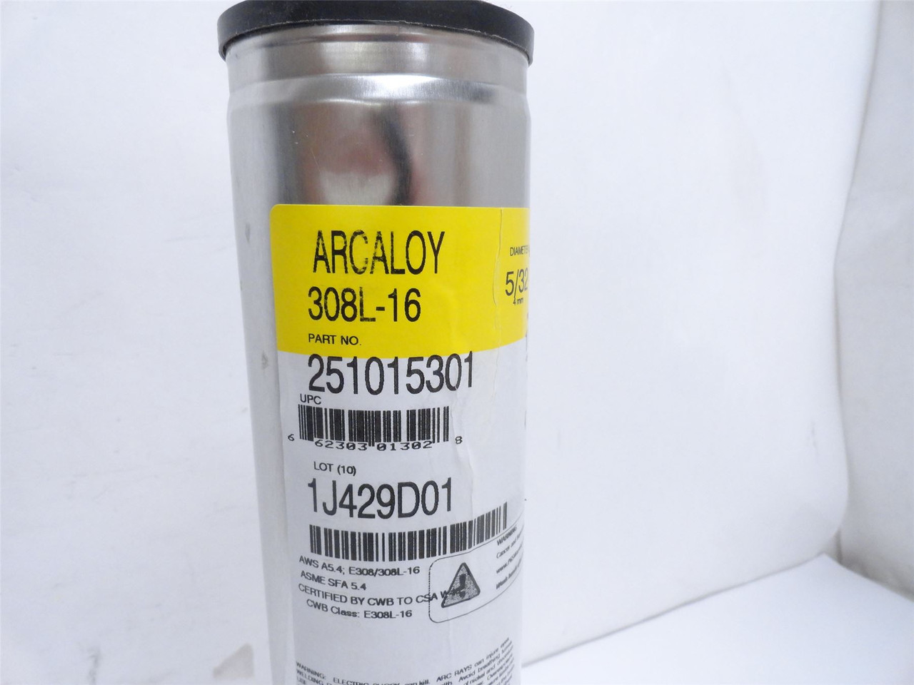 ESAB 308L-16; Arcaloy Stick Electrodes; SS; 10LB Can 5/32"