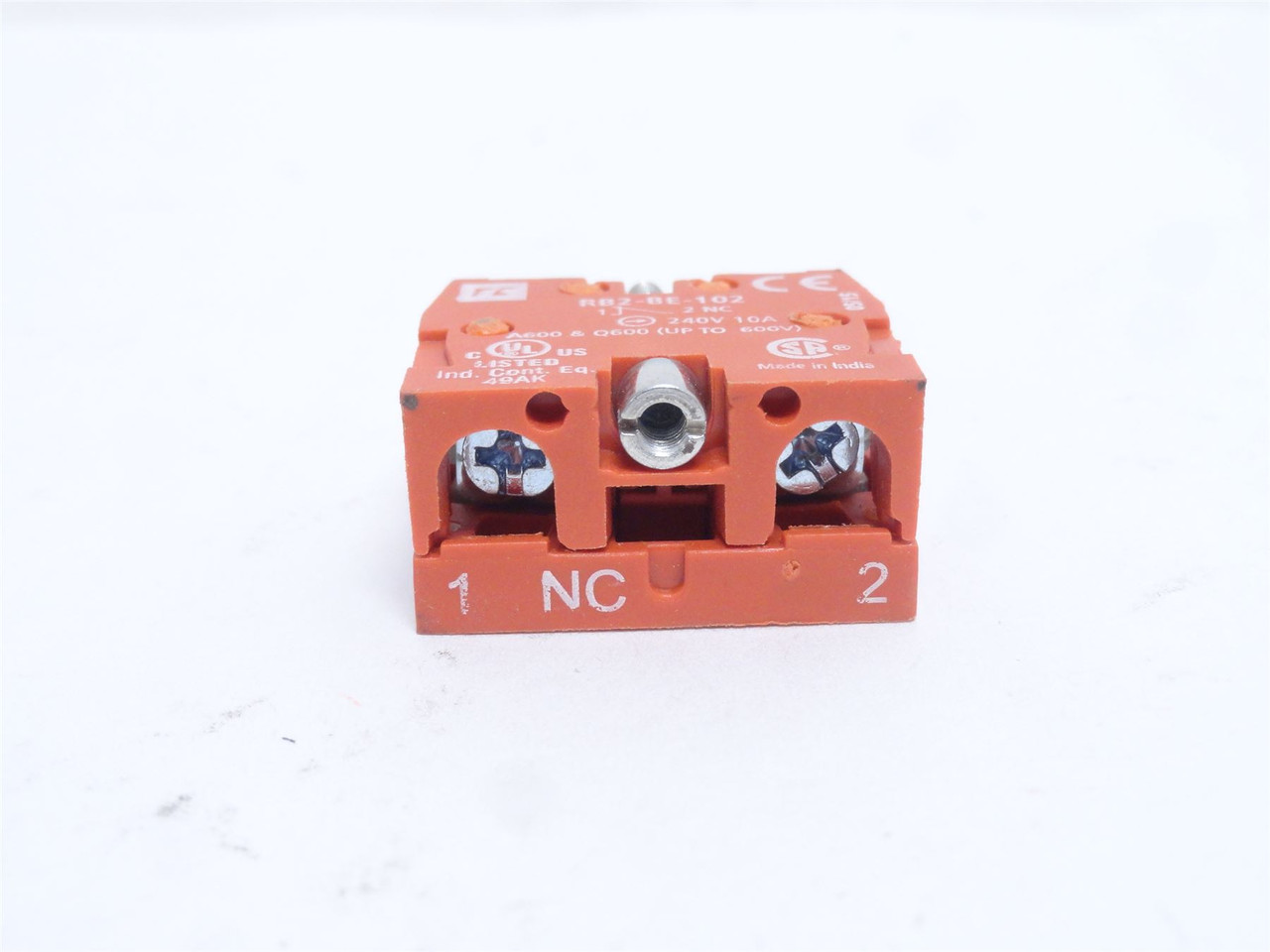 Altech RB2-BE-102; Lot-7 Aux Contact Blocks; 1-NC; 10A; 240VAC Altech RB2-BE-102; Lot-7 Aux Contact Blocks; 1-NC; 10A; 240VAC