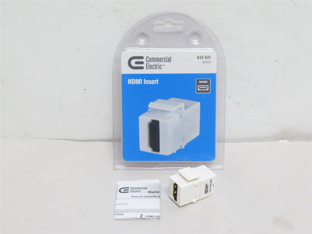 Commercial Electric 642-941; White HDMI Insert ; Wall Mount