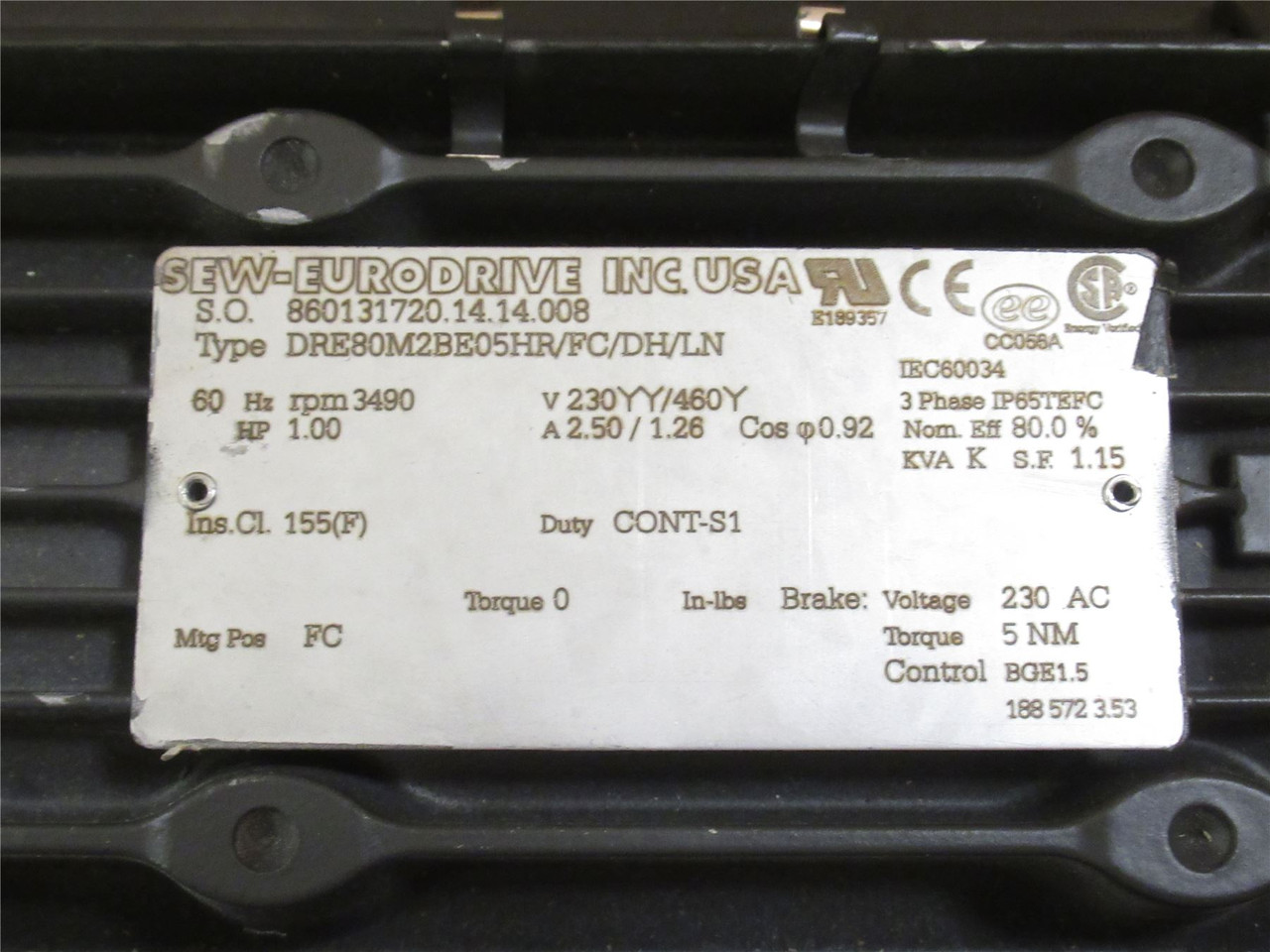 Columbia HF1000-2A33-X-02; Electric Hoist; 1000LBS; 230-460VAC