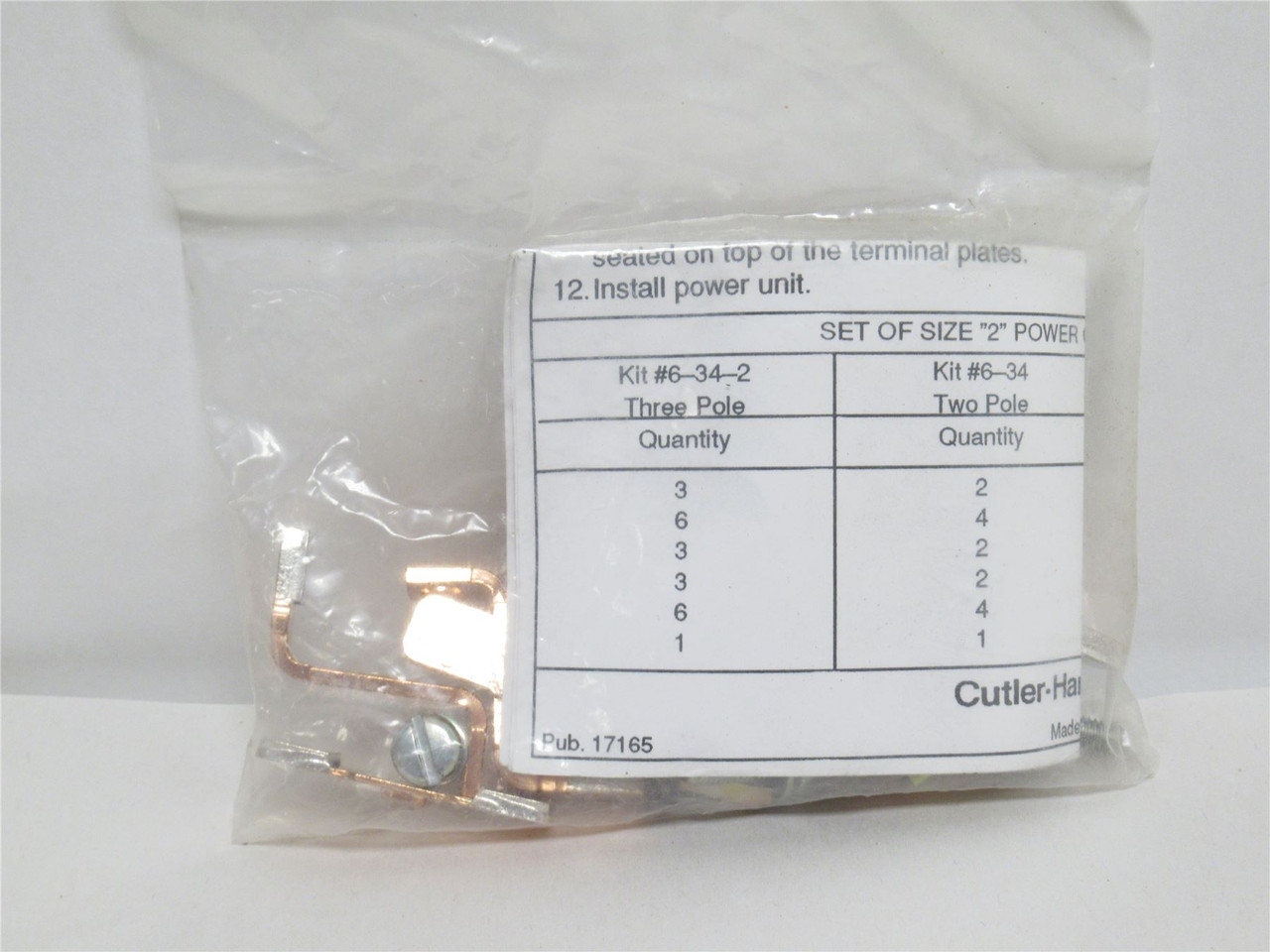Cutler-Hammer 6-34-2; Contact Kit; Size 2; 3-Pole