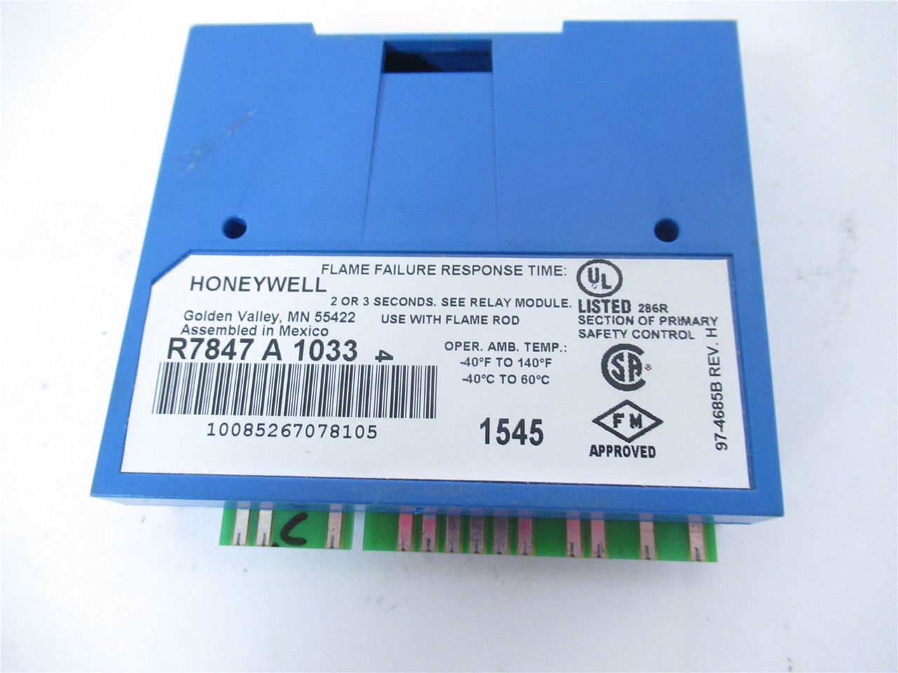 Honeywell R7847 A 1033; Rectification Flame Amplifier