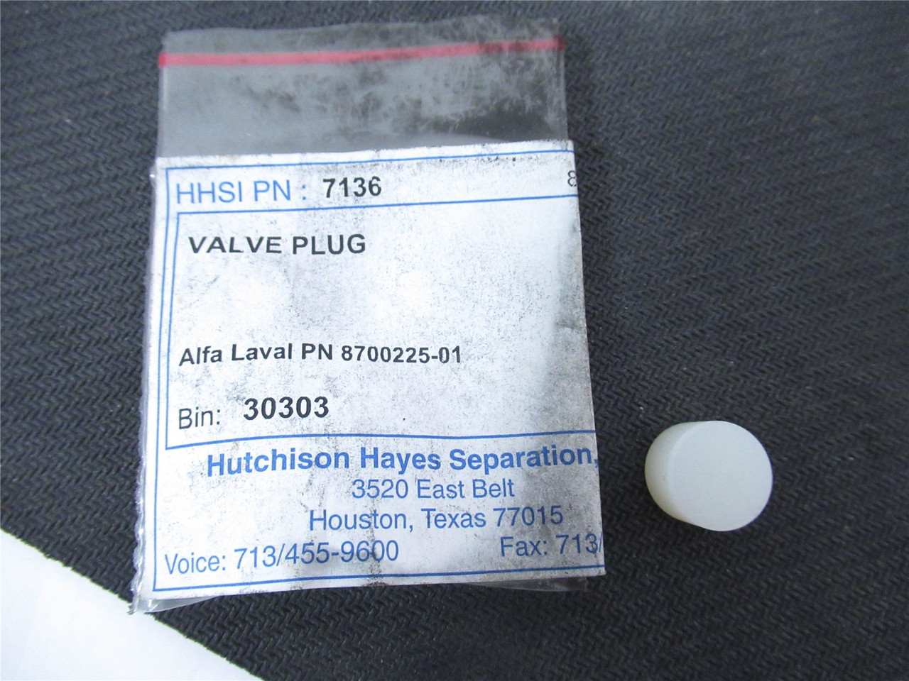 Alfa Laval 8700225-01; Lot-7 Valve Plug