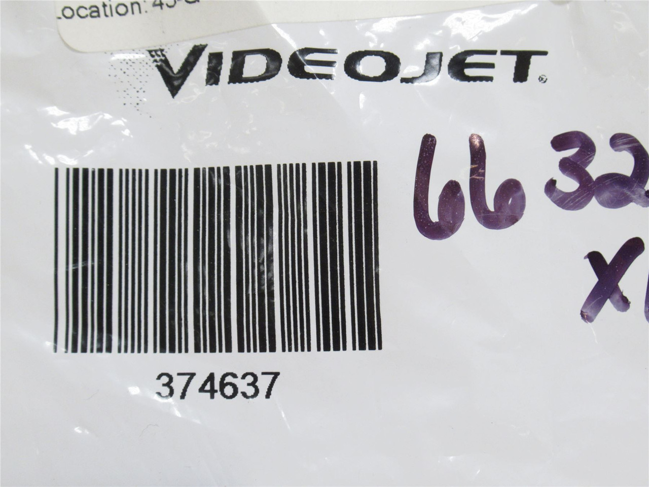 Videojet 374637; Quick Disconnect Barb Fitting Assembly