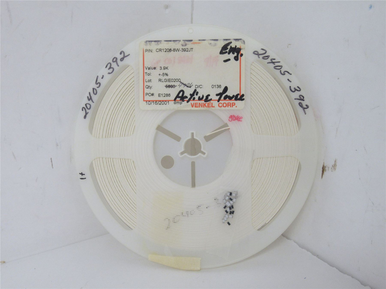 Venkel CR1206-8W-392JT; Lot-4500 Thick Film Resistor; 3.9kOhm