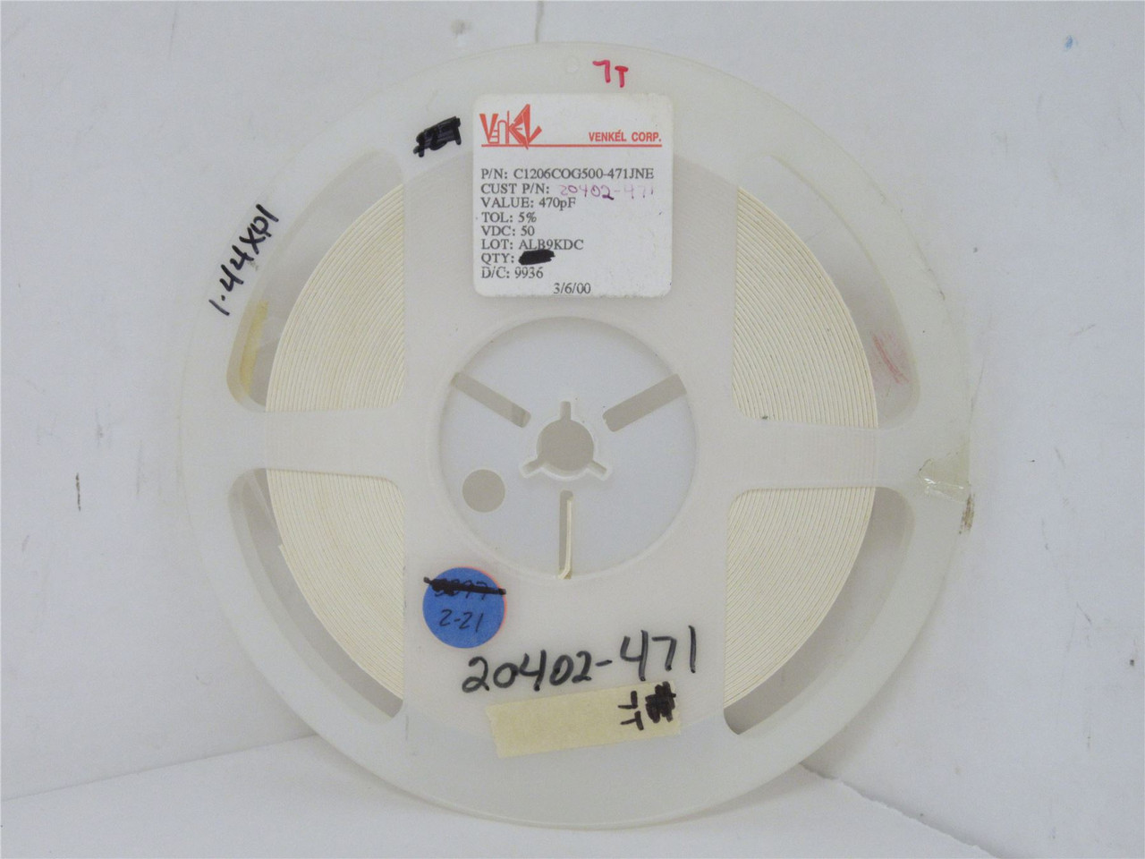 Venkel C1206COG500-471JNE; Lot-2800 SMD Capacitor; 470pF