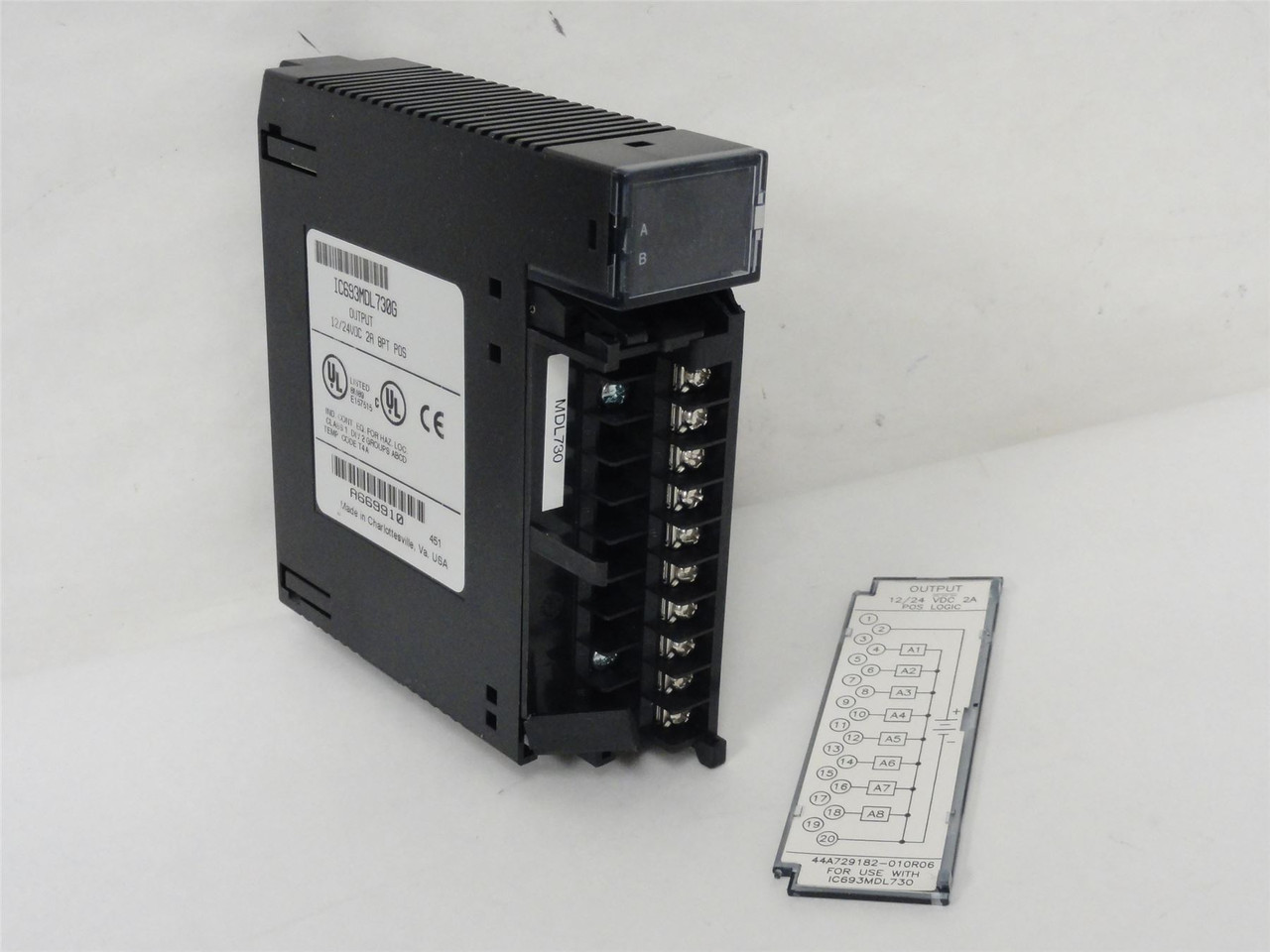 GE IC693MDL730G; Output Module; 12/24VDC; 2A; 55mA
