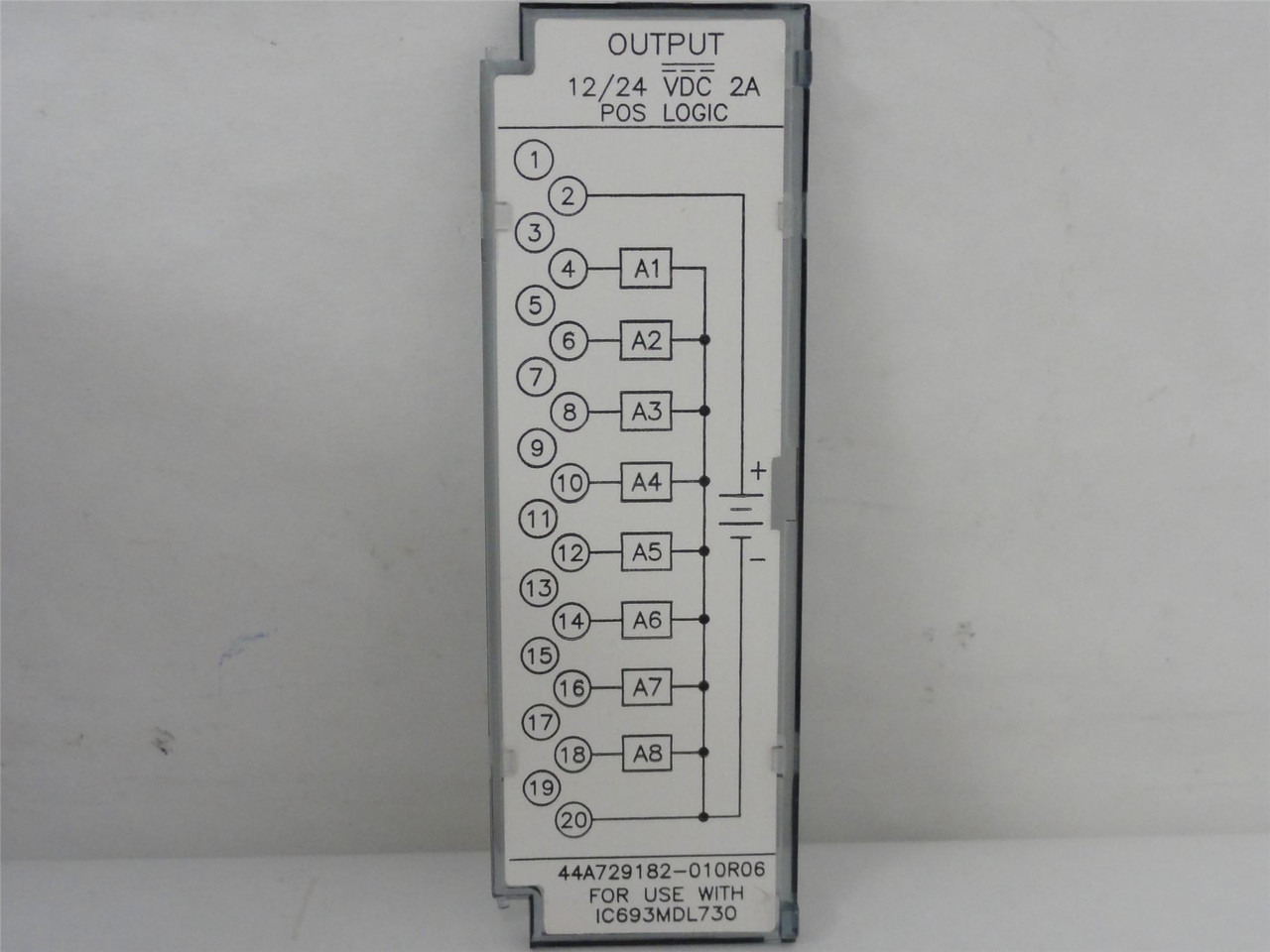 GE IC693MDL730G; Output Module; 12/24VDC; 2A; 55mA