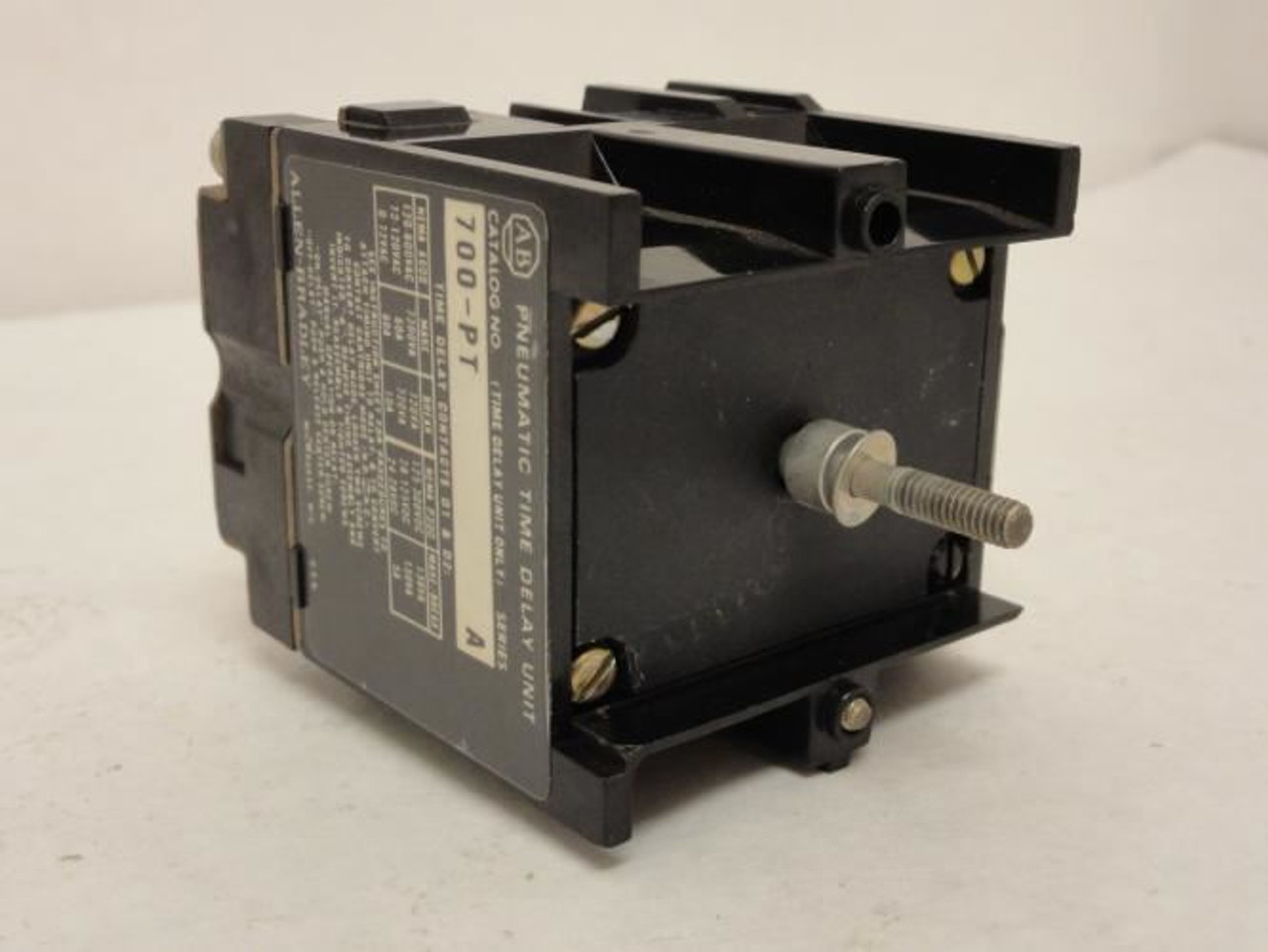 Allen-Bradley 700-PT; Pnuematic Time Delay Unit; 10A; Ser: A