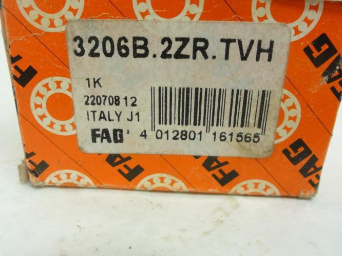 FAG 3206B.2ZR.TVH; Angular Contact Bearingm 30mm ID x 62mm OD