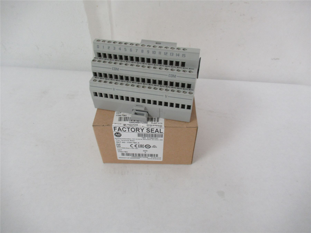 Allen-Bradley 1794-TB3; Terminal Base 10 AMP 16 I/O Terminals