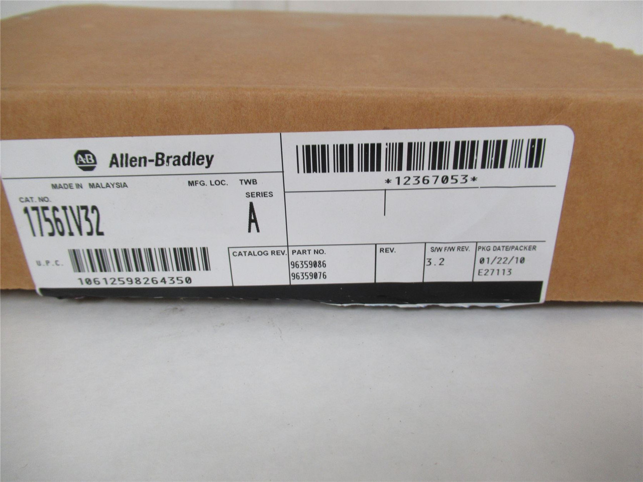 Allen-Bradley 1756IV32; Input ModuleDC Digital32 Pt 10 30V DC
