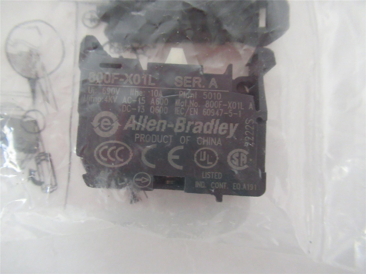 Allen-Bradley 800F-PX01L; Composite Push Button 1NO 10 Amp