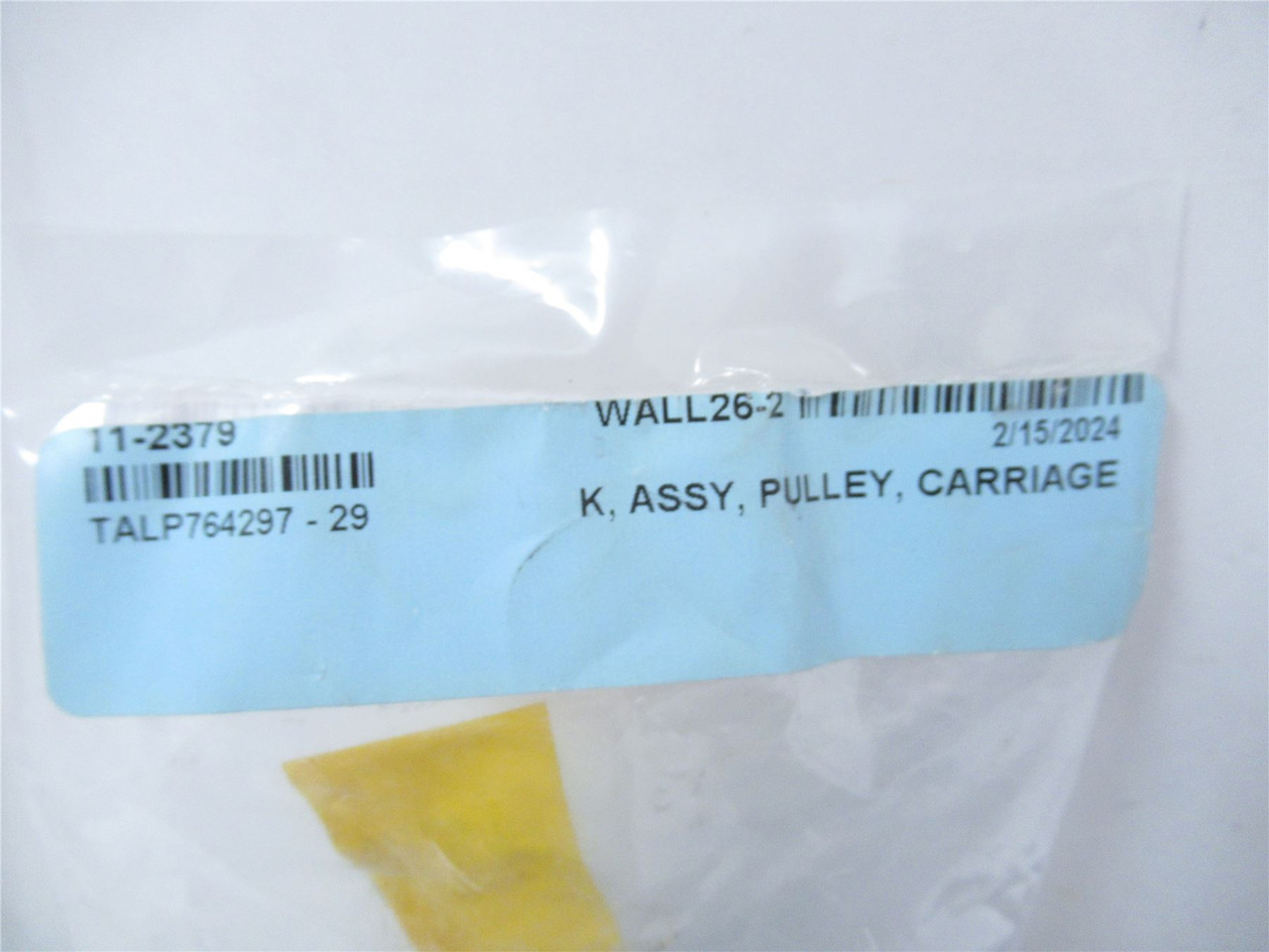 MFG 112-379; K Assembly Carriage Pully