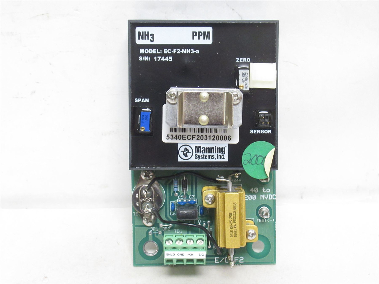 Honeywell EC-F2-NH3; Manning Replacement Ammonia Sensor Cell