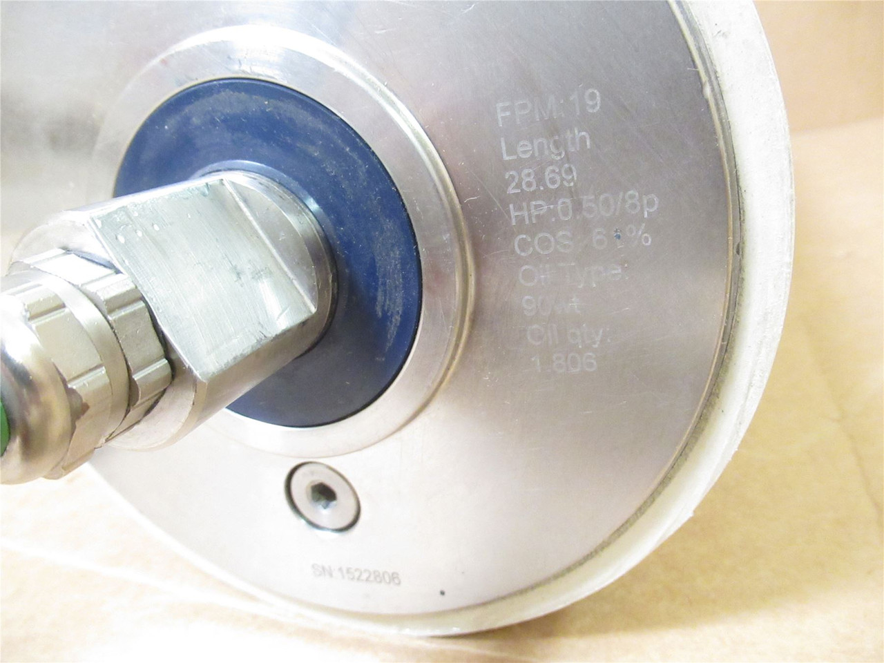 Sparks 138R3012N101HS12TDWG47; Drum Motor 19fpm 6"ODx28.69"L