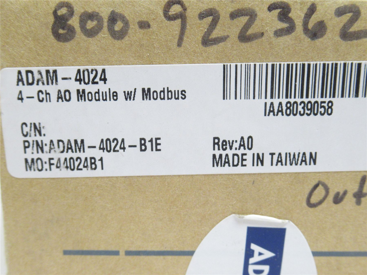 Advantec ADAM-4024-B1E; Data Module w/ Modbus; 4-Channel