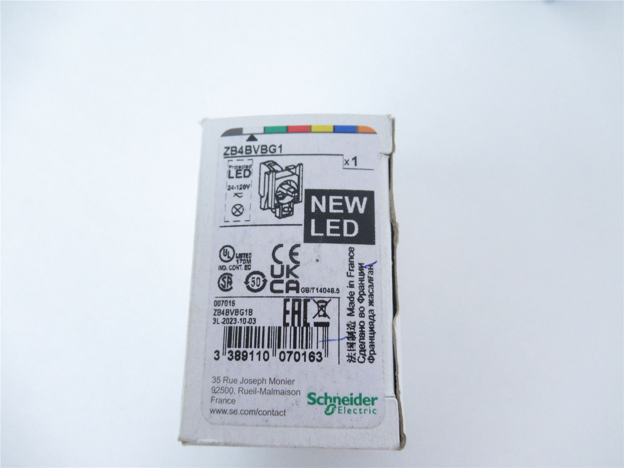 Schneider ZBV-BG1; Contact Light Block LED White 24-120V
