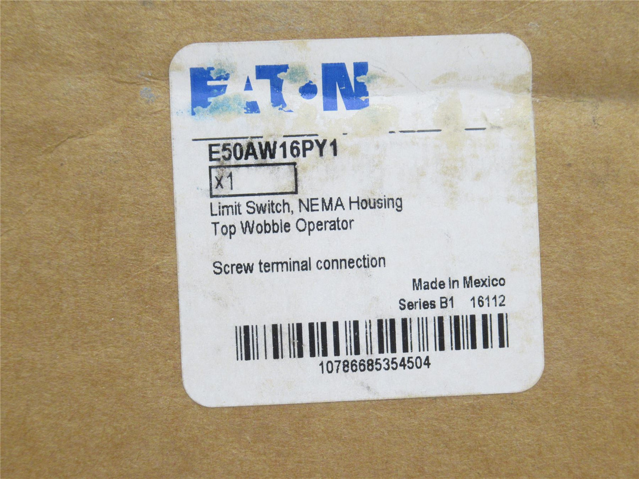 Eaton E50AW16PY1; Limit Switch; Heavy Duty; 3A; 240VAC