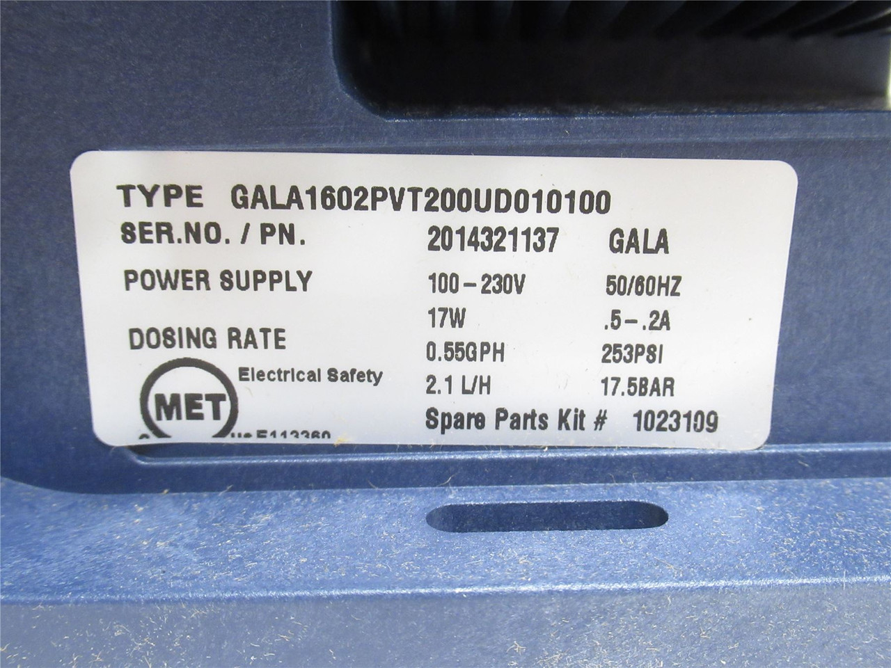 Prominent Fluid GALA1602PVT200UD010100; Metering Dosing Pump