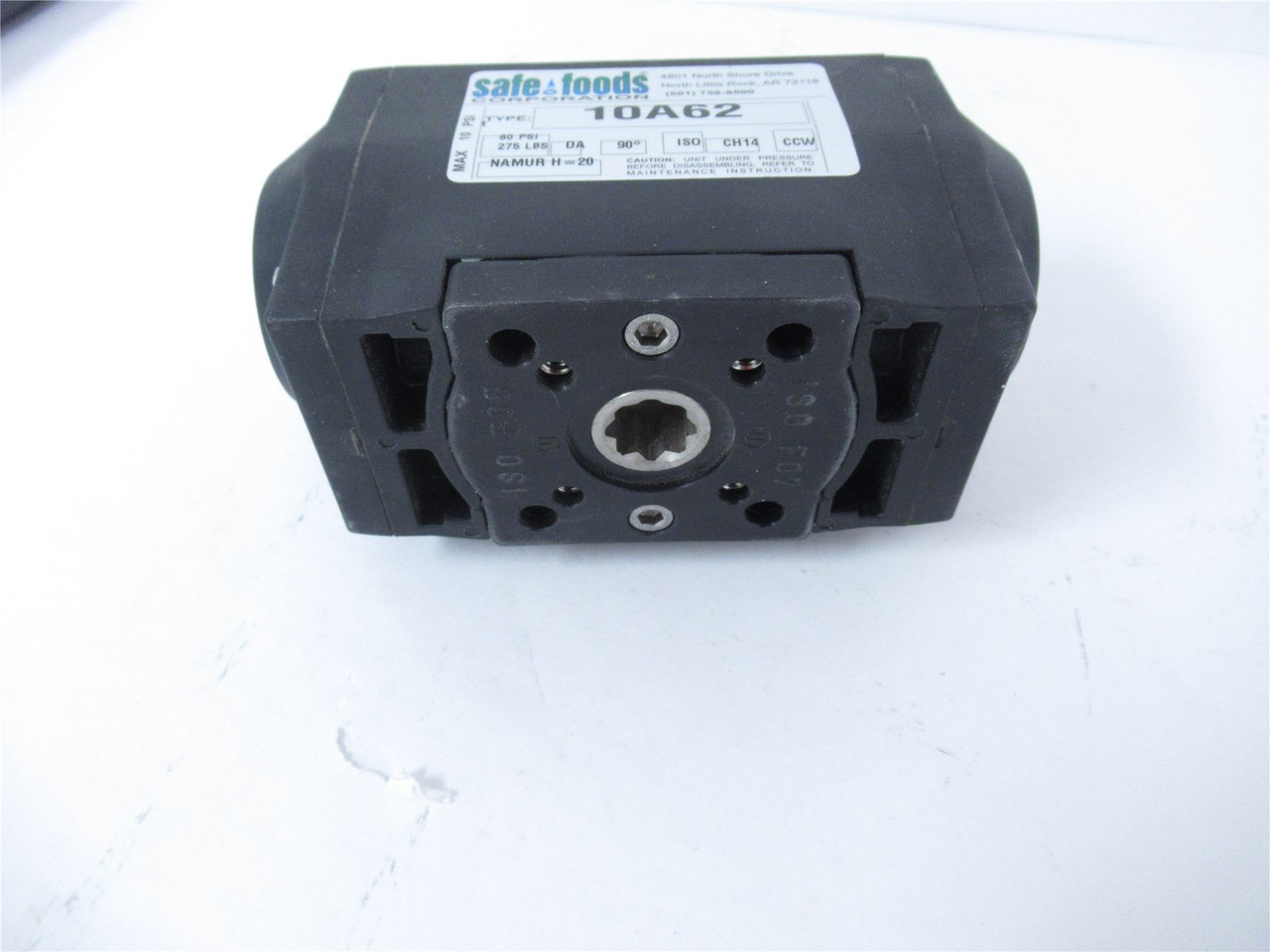 Safe Foods Corp 10A62; Pneumatic Actuator