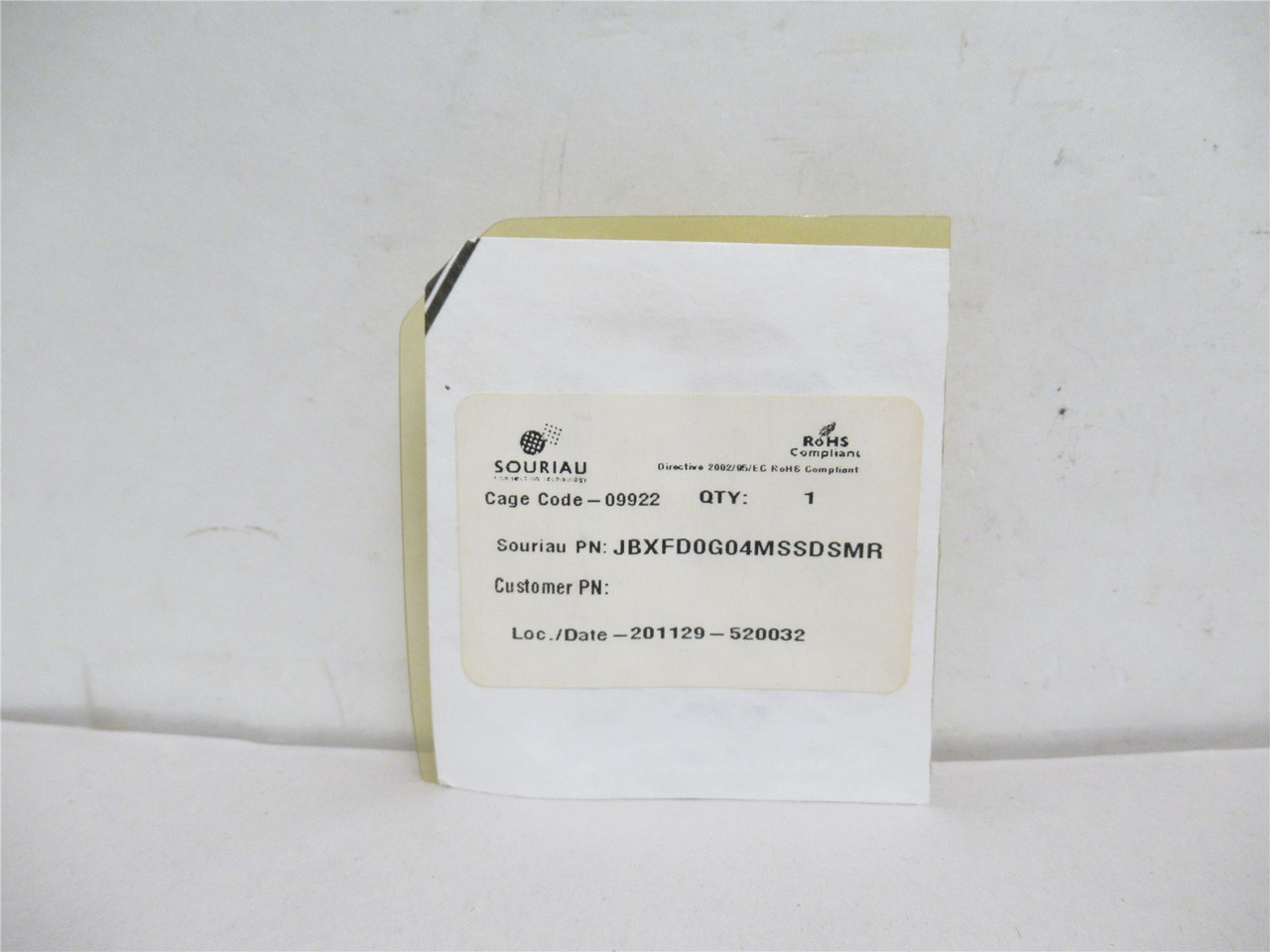 SOURIAU JBXFD0G04MSSDSMR; Male  Circular Connector Plug