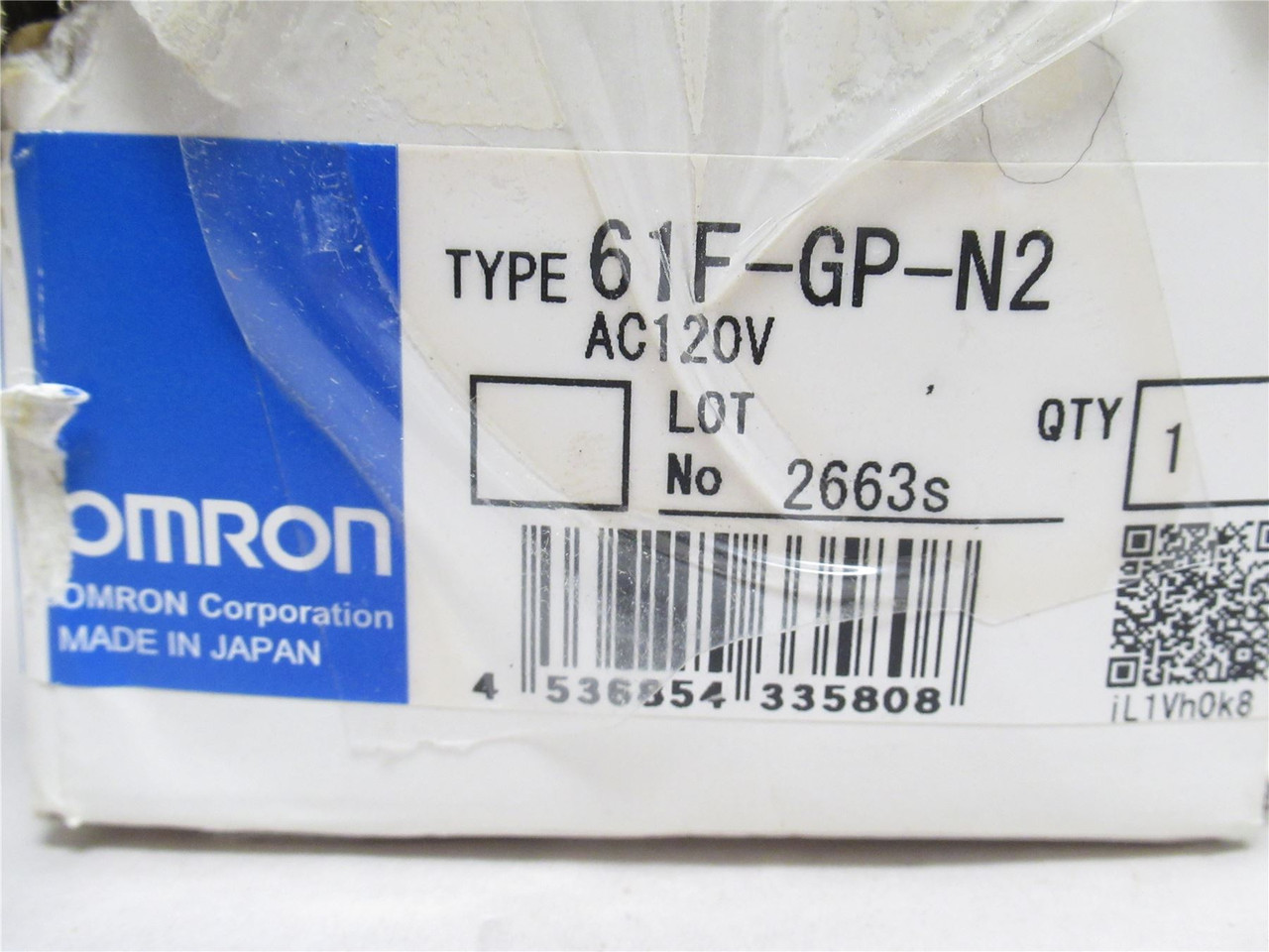 Omron 61F-GP-N2; Level Controller Relay; 8A; 120VAC