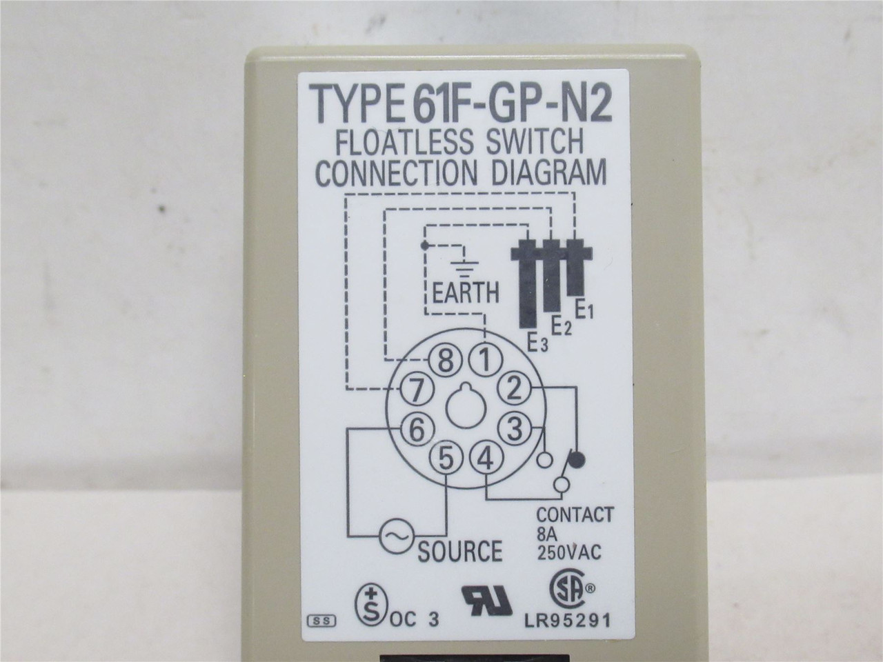 Omron 61F-GP-N2; Level Controller Relay; 8A; 120VAC