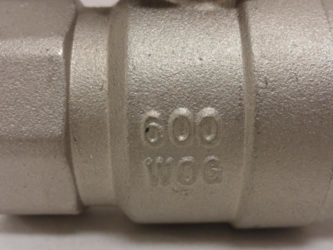 China MDL-UNKN-149236; Inline Ball Valve; SS; 1 FNPT; 600WOG