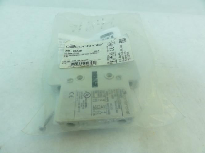 C3controls 300-SSA20; Side Mounted Auxiliary Contact; 2NO