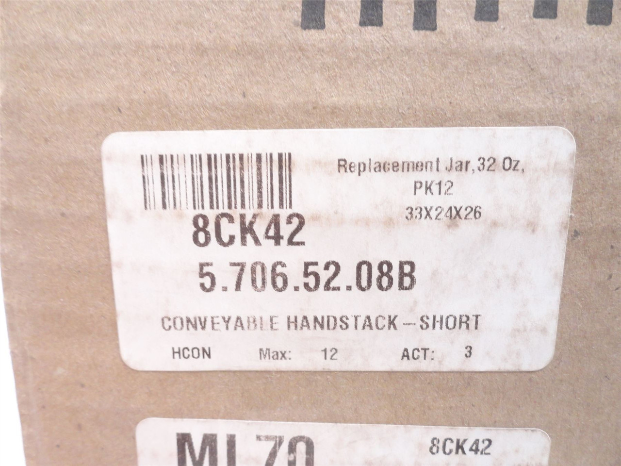Industry-Std 9025-G; Box-12; Polypropylene Jars; 32oz; W/Lids