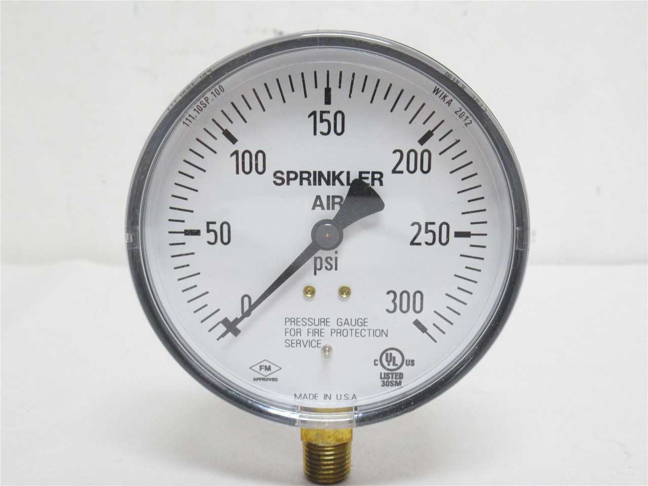 Wika 111.10SP.100; Pressure Gauge; 0-300PSI; 3-1/2" Dial