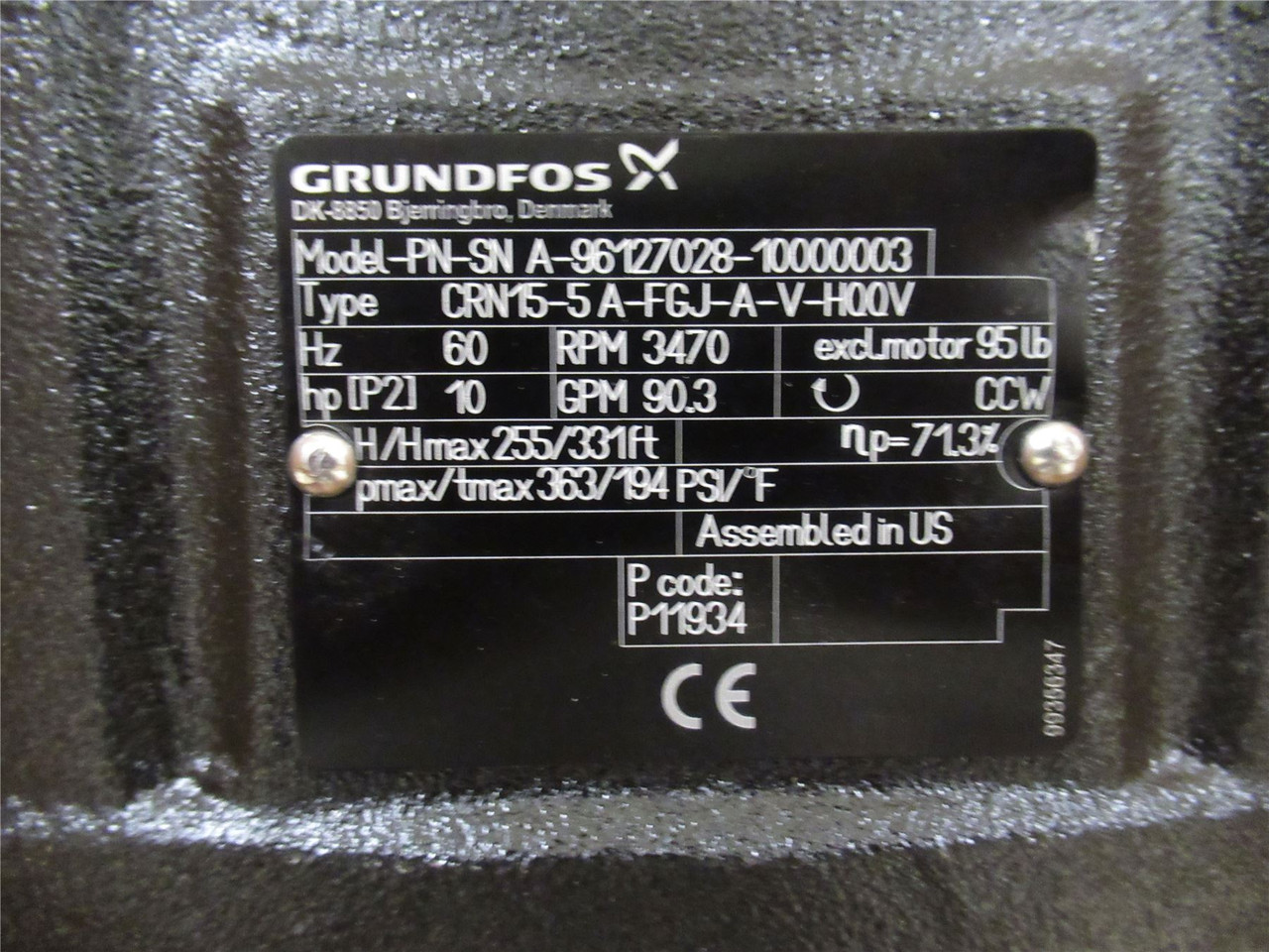 Grundfos CRN15-5 A-FGJ-A-V-HQQV; Vert-Pump A-96127028 2"INout
