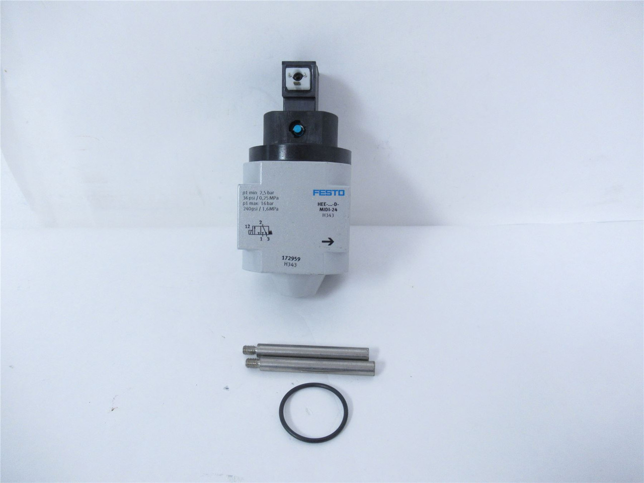 Festo HEE-D-MIDI-24; Pneumatic Solenoid Valve 172959 On/Off