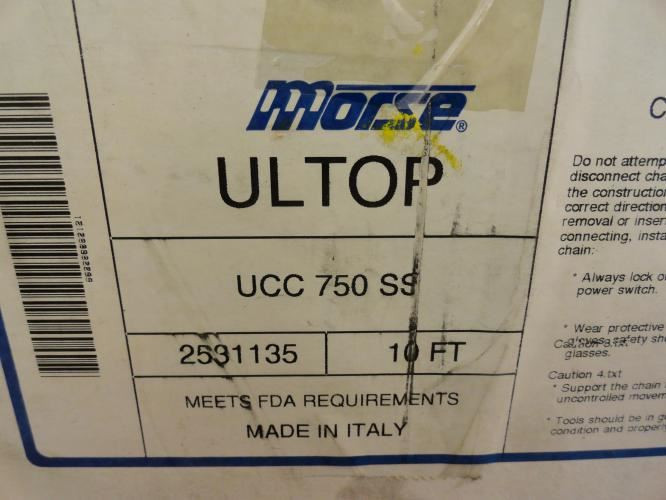 Morse 2531135; Conveyor Belt 10ft x7.5"W UCC 750 SS