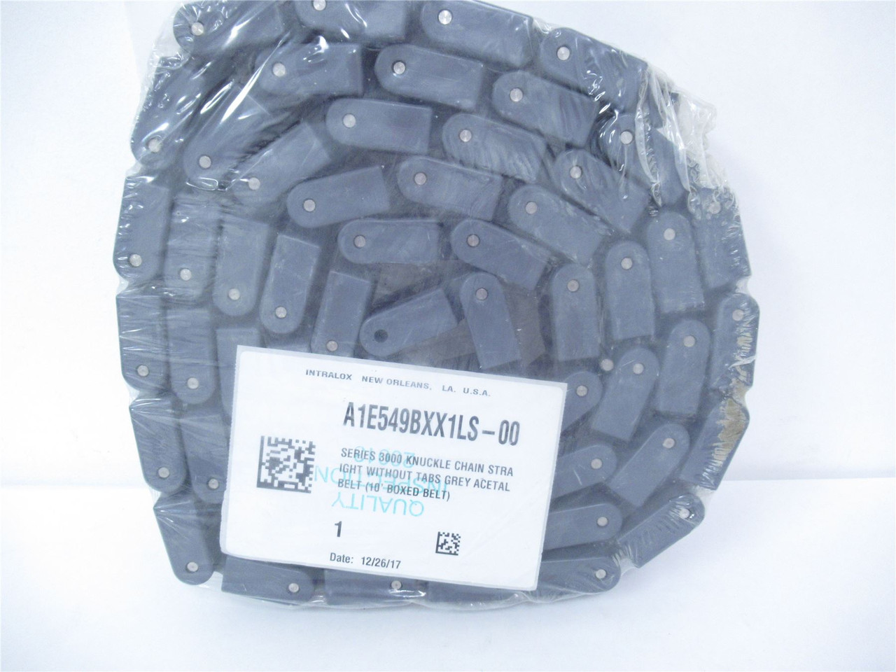 Intralox A1E549BXX1LS-00; Belt Series 3000 Knuckle Chain 10ft
