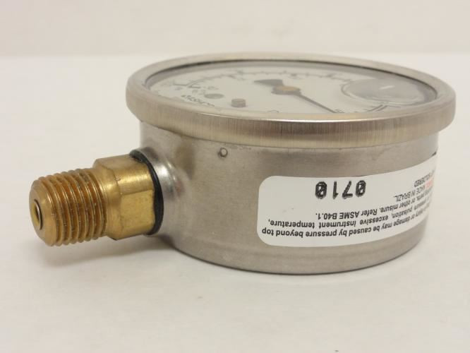 Ashcroft 631008A02LXLJ; Vaccuum Gauge; SS; 1/4 NPT; 0/30" HG VAC