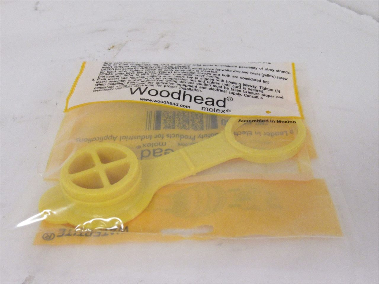 Woodhead 1301550077; Replacement Closure Cap Form 2; Yellow