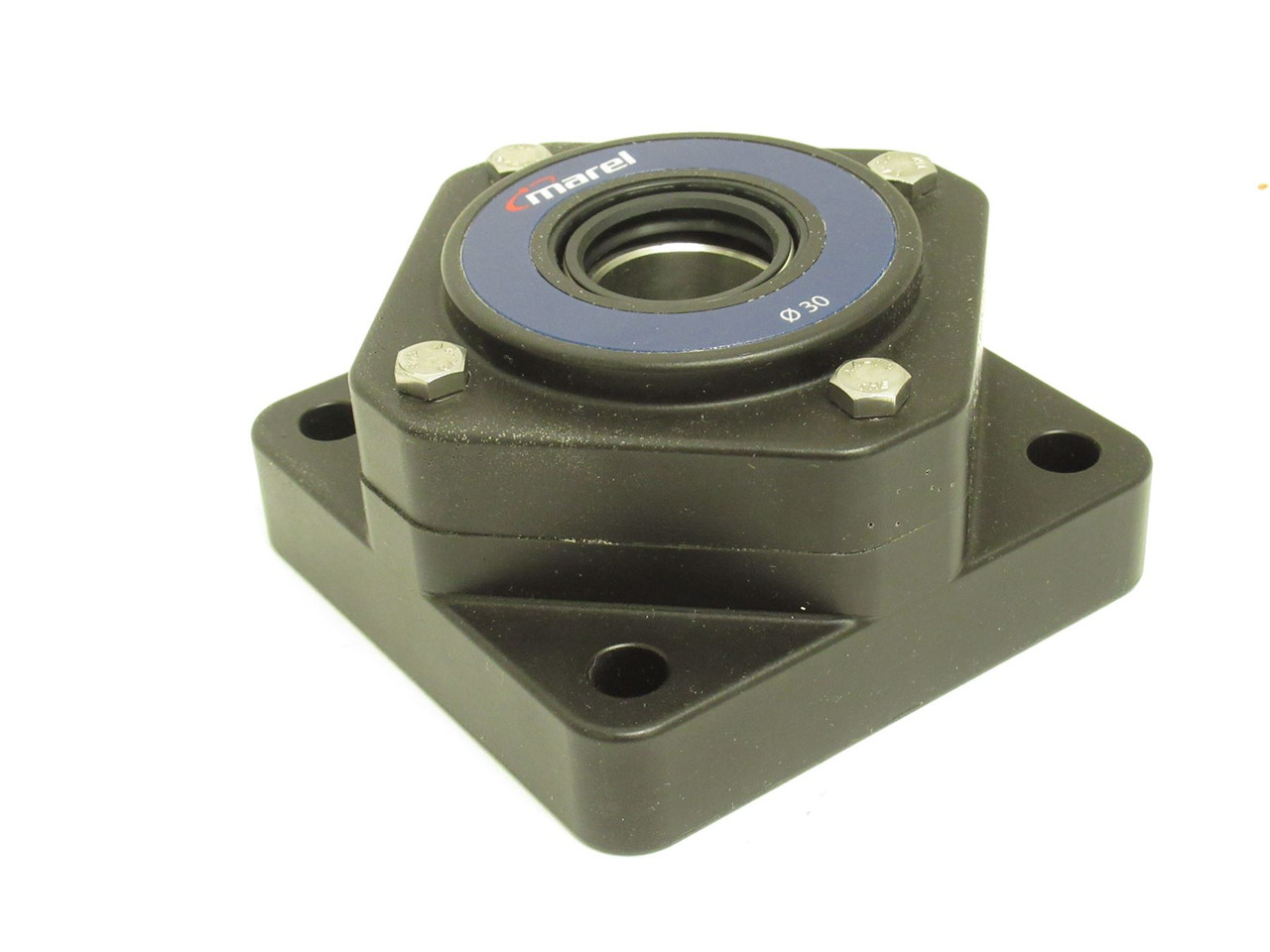 Marel 4266242; Plastic Flange Bearing; 30mmID; 4-Bolt