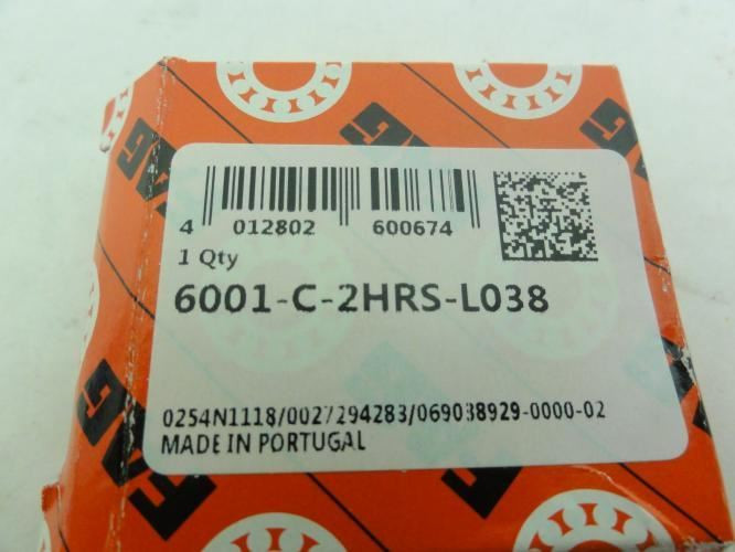 FAG 6001-C-2HRS-L038; Bearing; 12mm ID; 28mm OD; 8mm Width