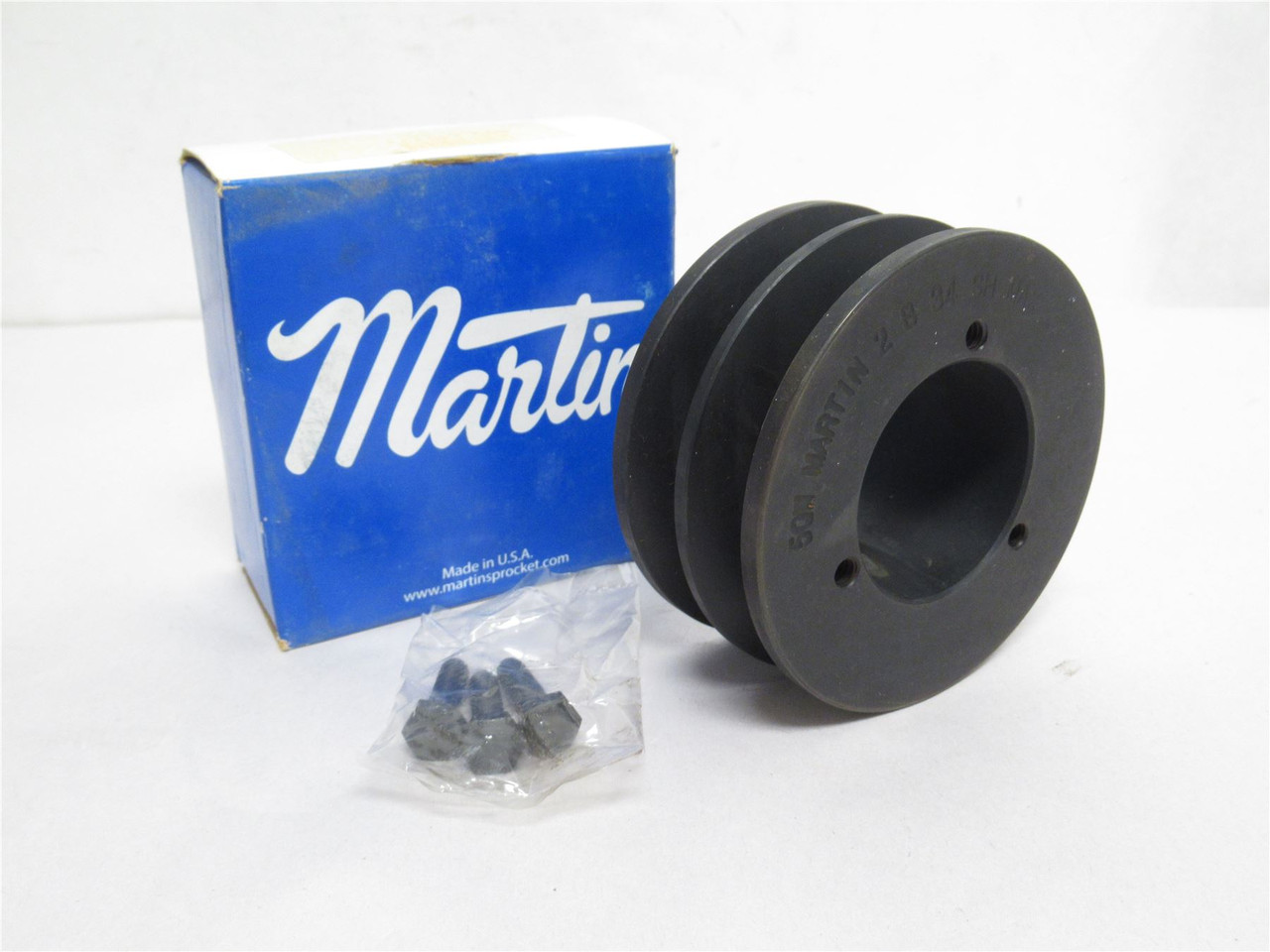 Martin 2 B 34 SH; Bushed V-Belt Pulley; 2 Groove; Belt: A; B