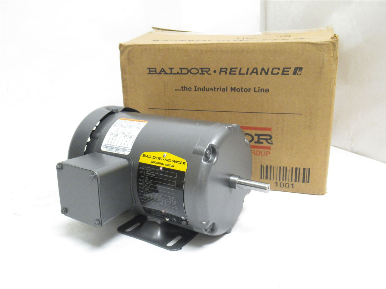 Baldor M3455; AC Motor; 1/4HP; 230/460V; 1140RPM; 3PH; 60HZ