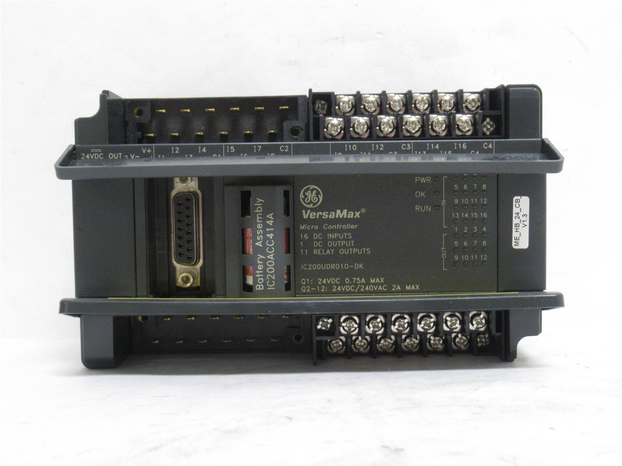 GE IC200UDR010-DK; Micro-Controller; 24VDC/240VAC; 7.mA
