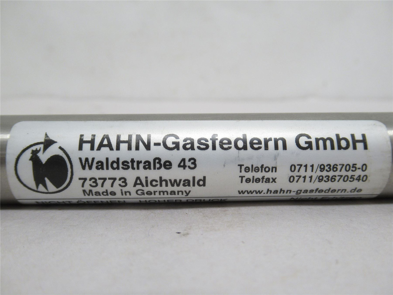 HAHN-Gasfedern 147361.1; Gas Strut150mm Stroke; 19mmOD HAHN-Gasfedern 147361.1; Gas Strut150mm Stroke; 19mmOD