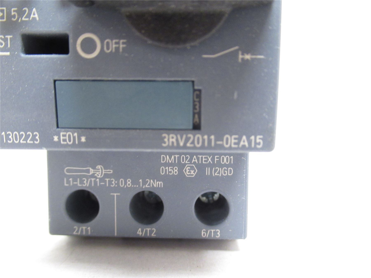 Siemens 3RV2011-0EA15; Motor Protector; 3P; 0.28-0.4A; 690VAC