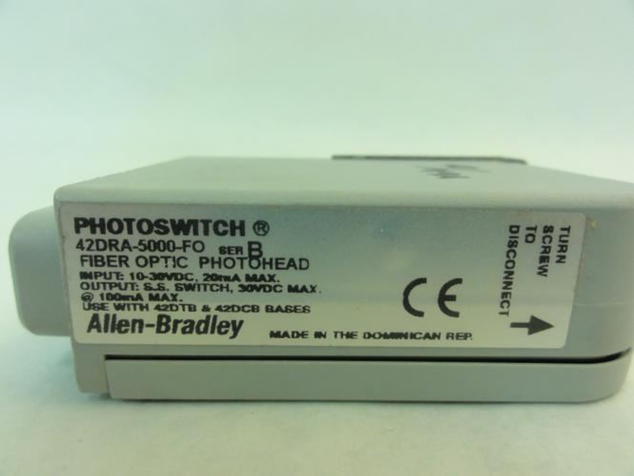 Allen-Bradley 42DRA-5000-FO; Photoswitch Photohead; 10-30VDC
