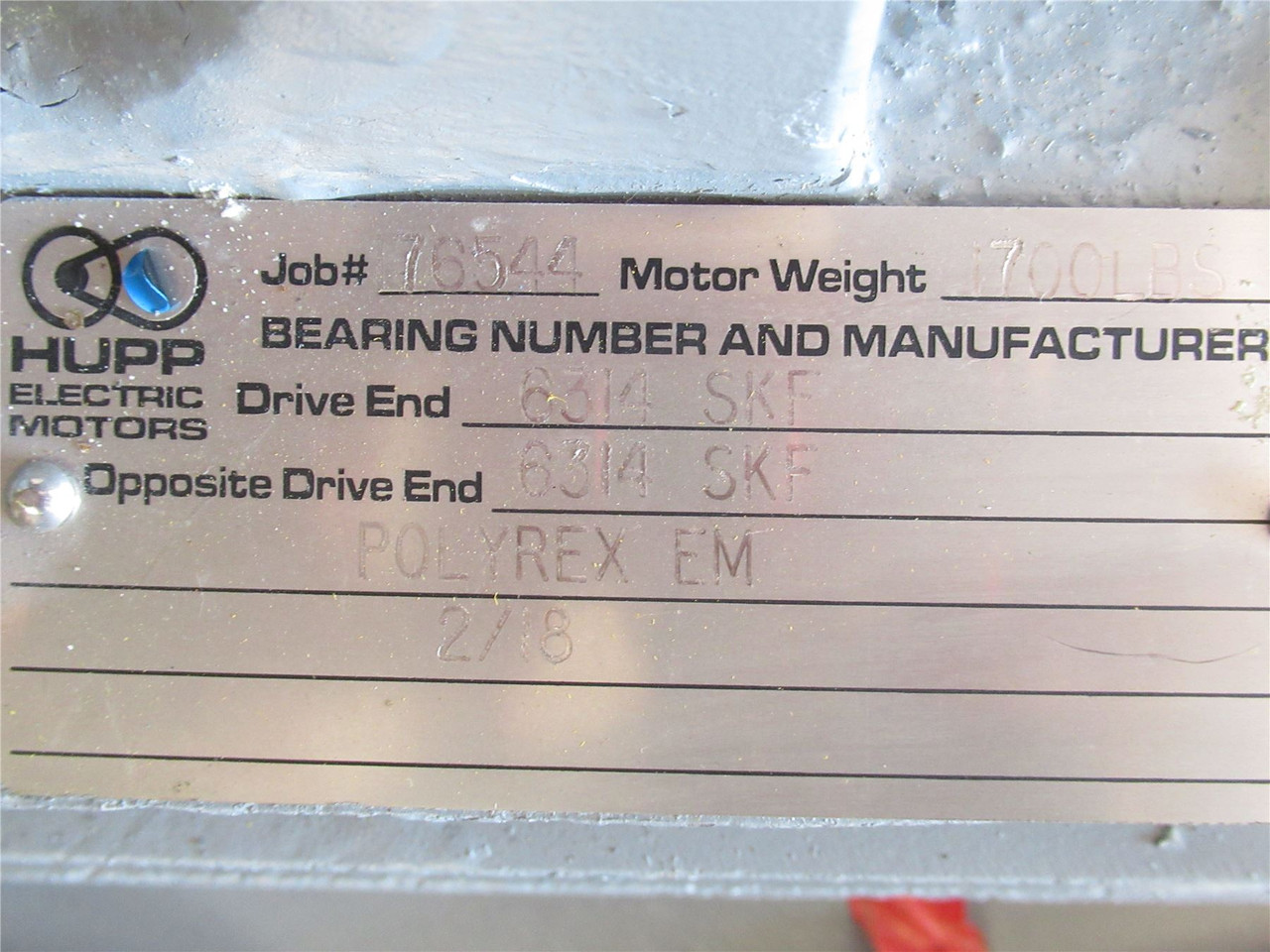 GE 5K449JL2350; AC Motor-Rewind 250HP 460VAC 1780RPM 3PH