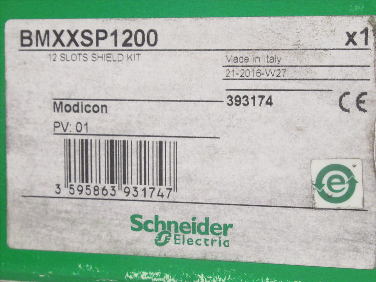 Schneider BMXXSP1200; Shield Kit 12 Slot For Modicon PV: 01